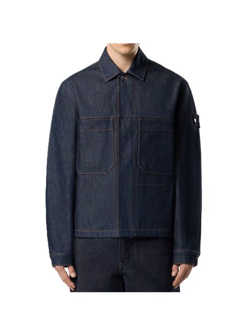 Coach jacket con tasche Stone Island | L2S14 4100006 S00J8VJ200 BLUE RAW
